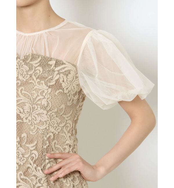 LAGUNAMOON「LADYフラワージャガードレースワンピース」|ワンピース|