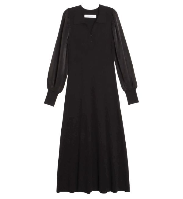 LAGUNAMOON「シャツカラードッキングニットワンピース」|ワンピース|