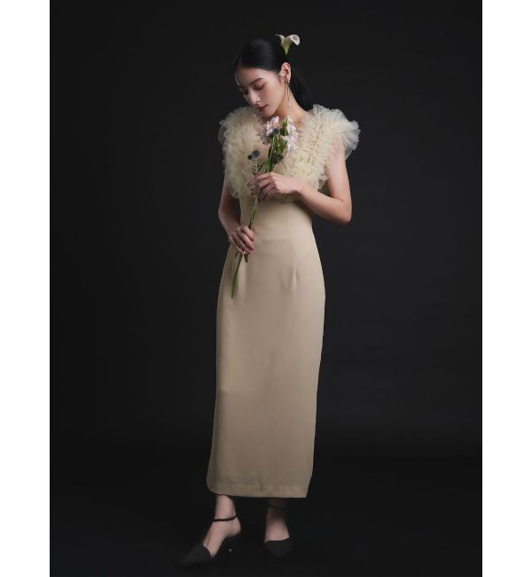 LAGUNAMOON「LADYショルダーチュールIラインドレス」|ドレス|