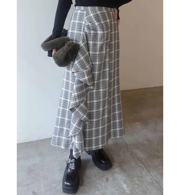 LAGUNAMOON「チェックラッフルスカート」|スカート|