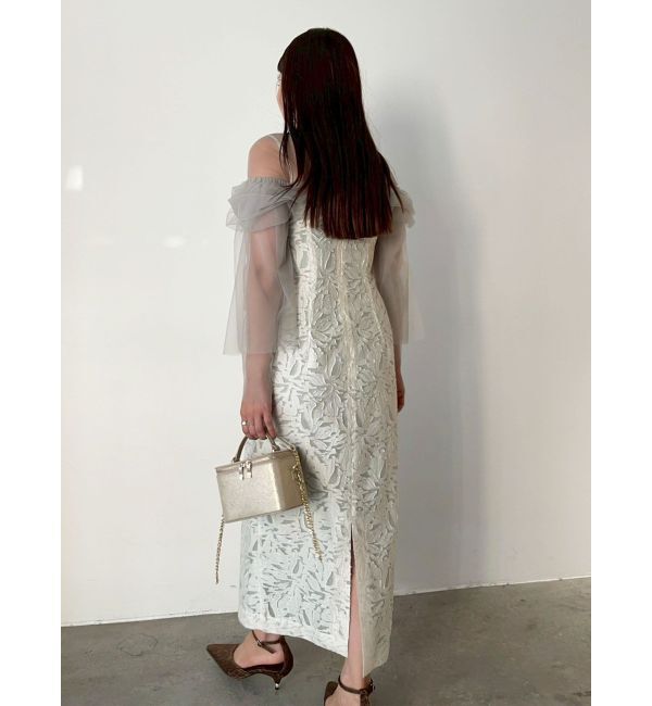 LAGUNAMOON「LADYボリュームチュールジャガードドレス」|ドレス|