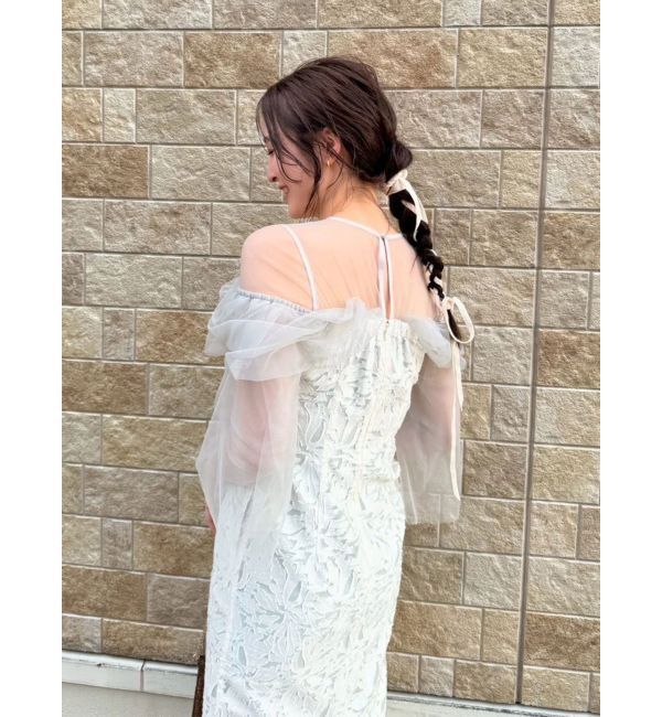 LAGUNAMOON「LADYボリュームチュールジャガードドレス」|ドレス|