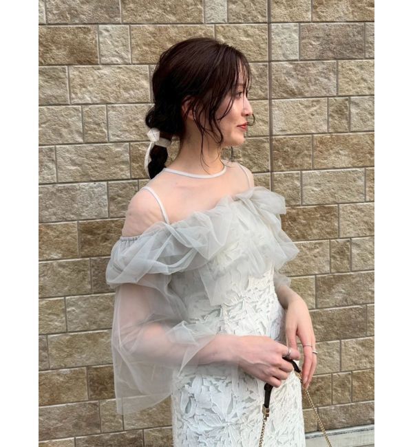 LAGUNAMOON「LADYボリュームチュールジャガードドレス」|ドレス|