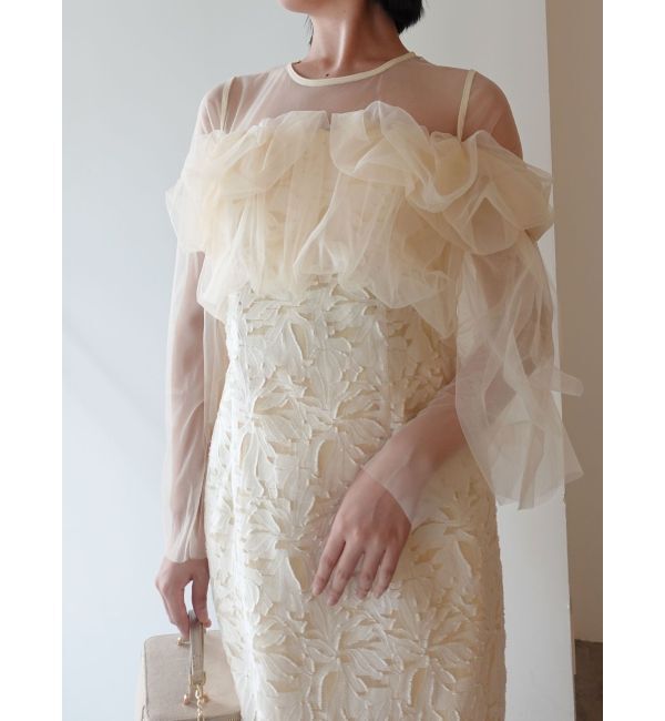 LAGUNAMOON「LADYボリュームチュールジャガードドレス」|ドレス|