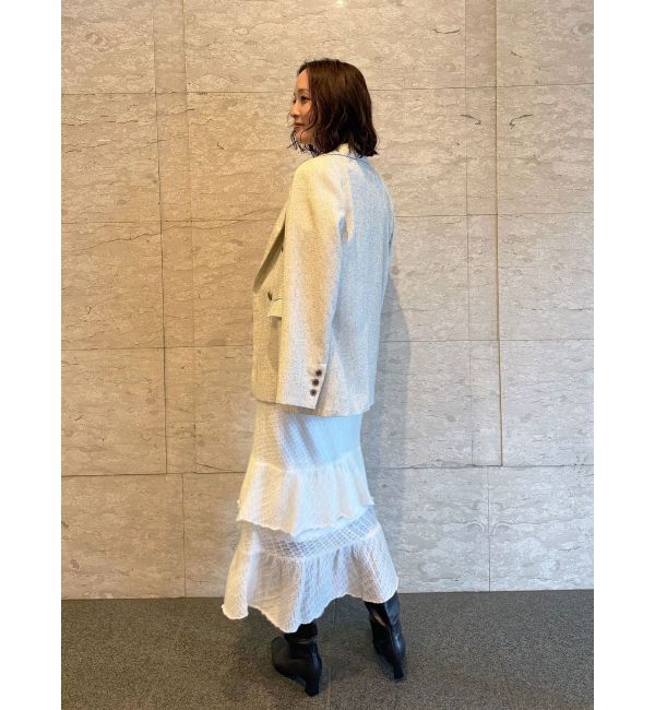 LAGUNAMOON「ツイードダブルテーラードジャケット」|テーラードジャケット|