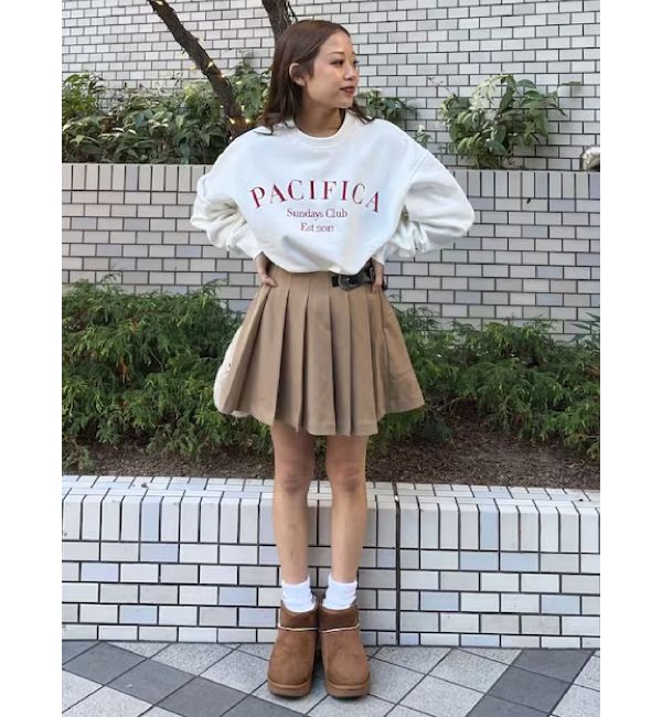 EVRIS「バックルデザインプリーツスカート」|スカート|