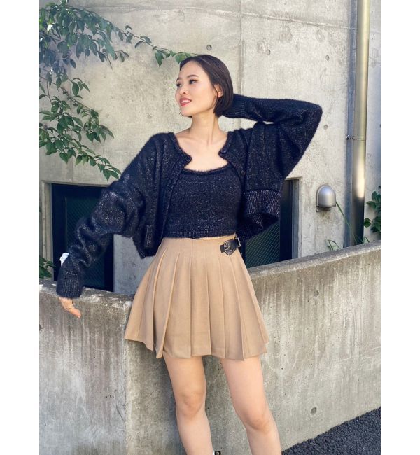 EVRIS「バックルデザインプリーツスカート」|スカート|