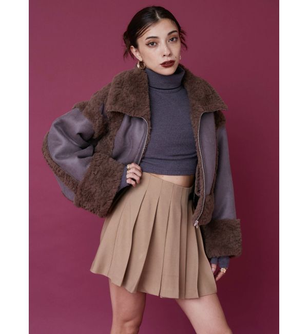 EVRIS「バックルデザインプリーツスカート」|スカート|