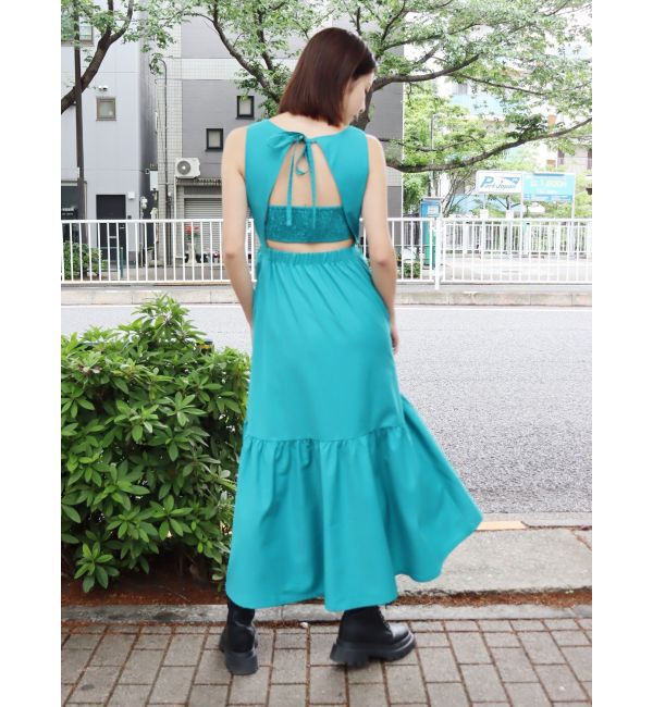 EVRIS「バックシャーリングロングワンピース」|ワンピース|