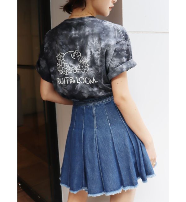 EVRIS「【FRUIT OF THE LOOMコラボ】グラフィックTシャツ」|Tシャツ・カットソー|ブラック