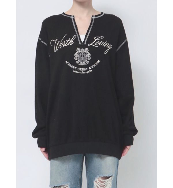 jouetie「ニットライクロゴプルオーバー」|Tシャツ・カットソー|