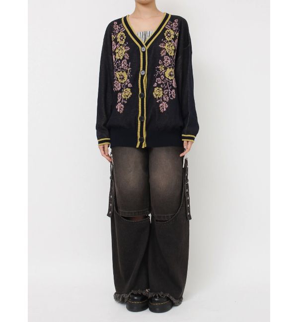 jouetie「ウエスタンライクジャガードルーズカーデ」|カーディガン|