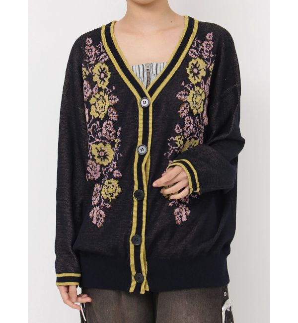 jouetie「ウエスタンライクジャガードルーズカーデ」|カーディガン|
