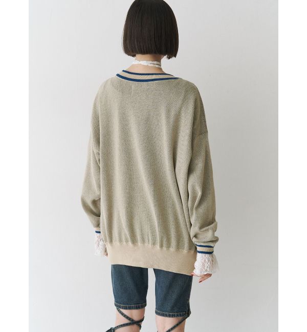 jouetie「ウエスタンライクジャガードルーズカーデ」|カーディガン|