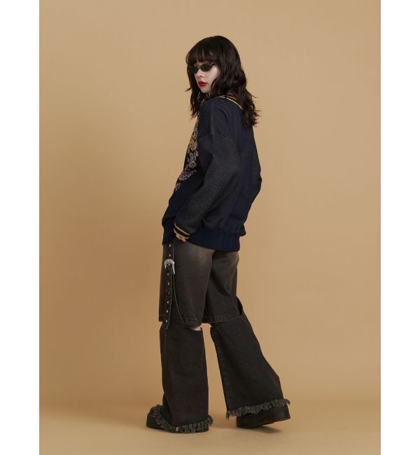 jouetie「ウエスタンライクジャガードルーズカーデ」|カーディガン|