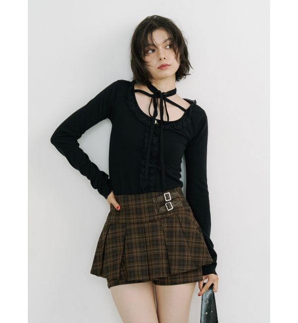 jouetie「ベルトプリーツミニスカパン」|スカート|