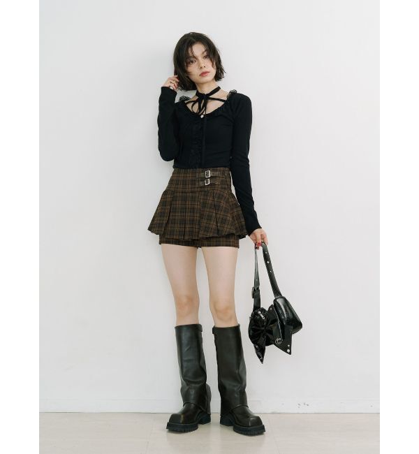 jouetie「ベルトプリーツミニスカパン」|スカート|