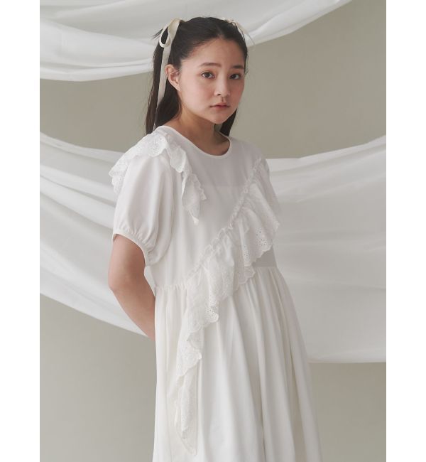 merry jenny「フリルコットンワンピース」|ワンピース|