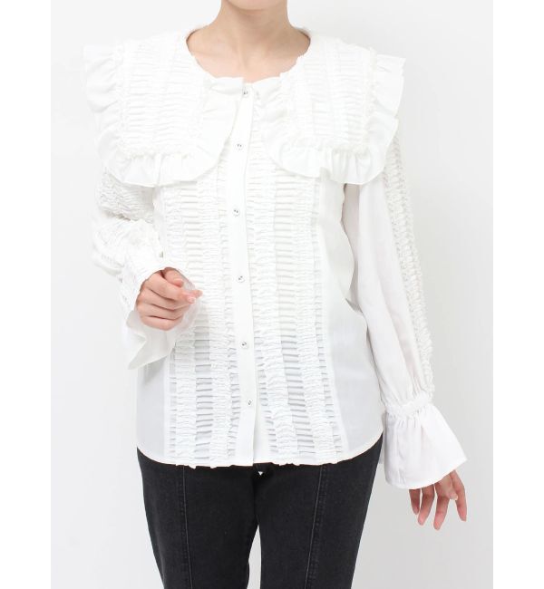 merry jenny「フリルギャザーブラウス」|シャツ・ブラウス|