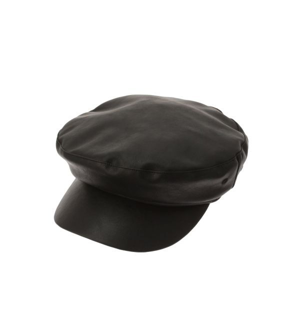 GYDA「フェイクレザーbrimキャスケット」|キャップ・キャスケット|