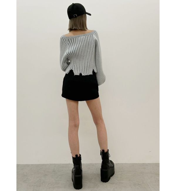 GYDA「Wウエストデザインスカートライクショートパンツ」|スカート|