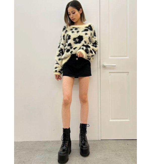 GYDA「Wウエストデザインスカートライクショートパンツ」|スカート|