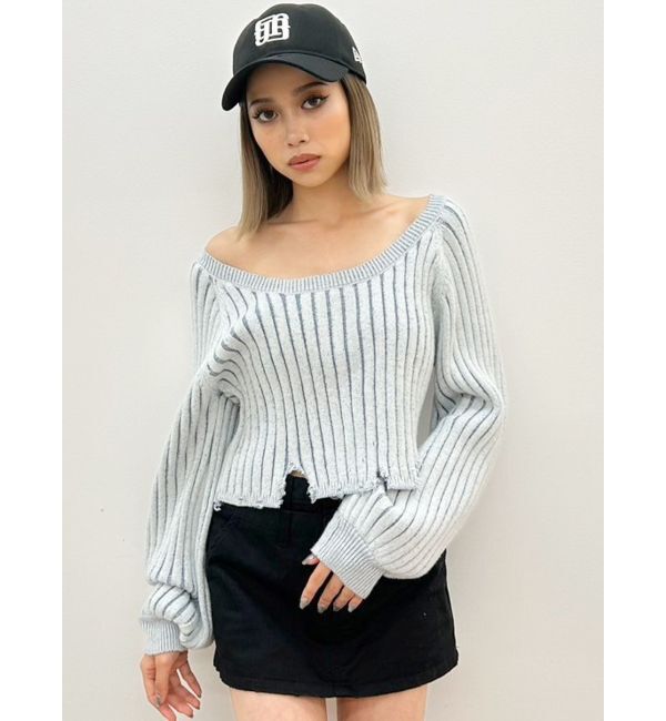 GYDA「Wウエストデザインスカートライクショートパンツ」|スカート|