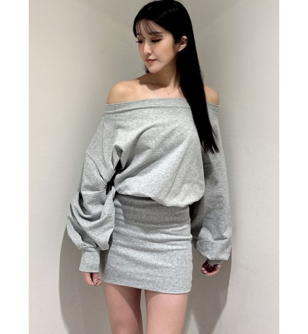 GYDA「GDドッキングオフショルスウェットワンピース」|ワンピース|