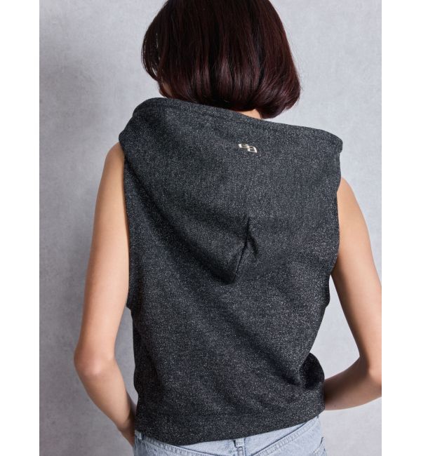 GYDA「GG GLITTERノースリショートスウェットパーカー」|パーカー|