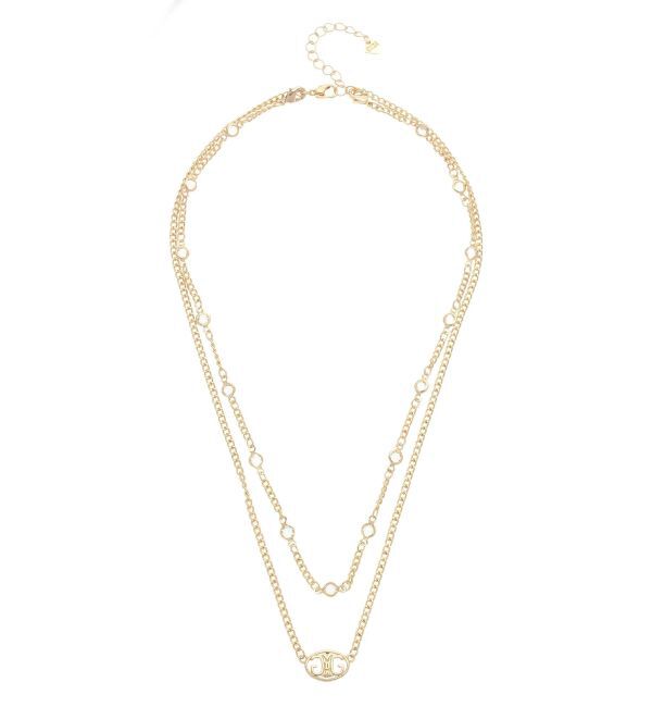 GYDA「JEYSUS SymmetryGYDA ラインストーンレイヤーネックレス」|ネックレス|