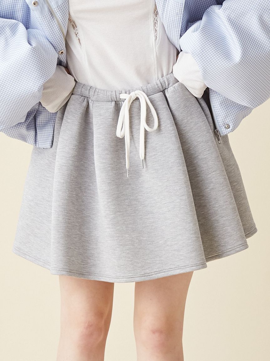 FURFUR「【WEB・一部店舗限定カラー】ポンチフレアミニスカート」|スカート|GRY