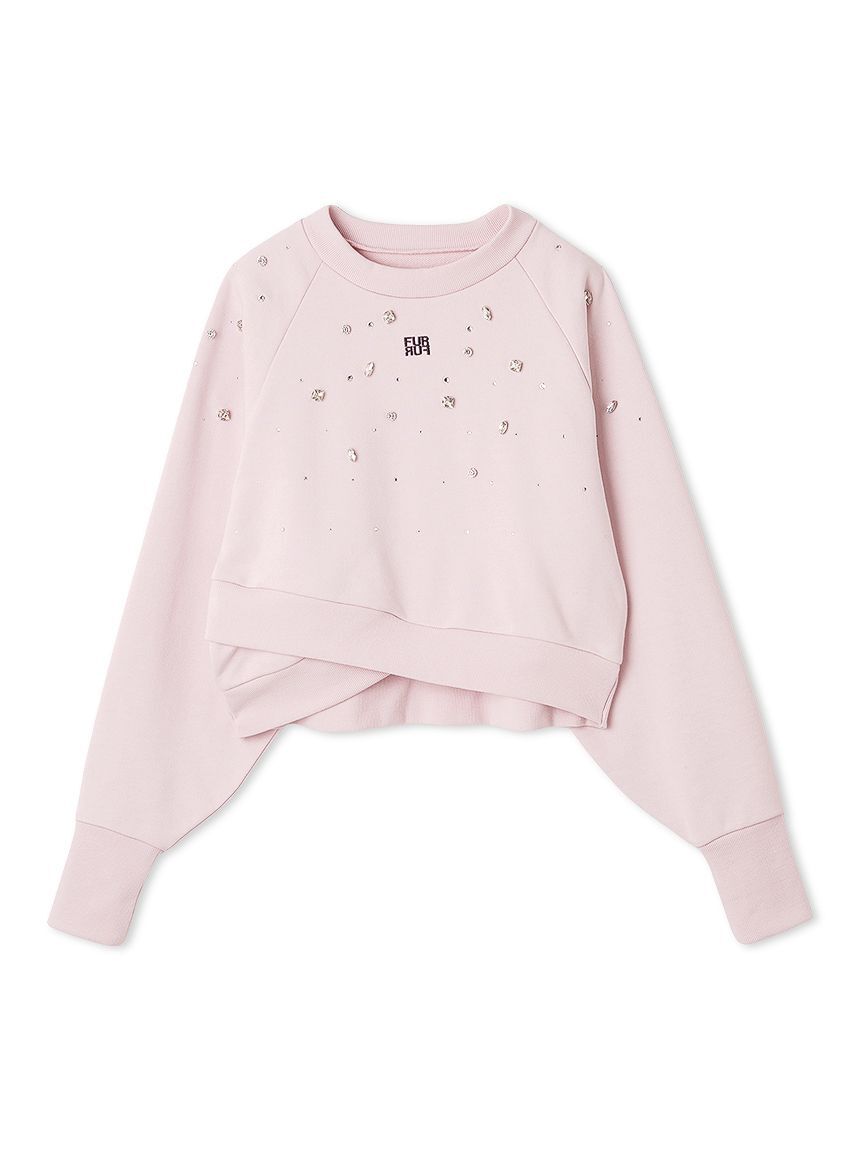 FURFUR「ビジュー付きロゴ刺繍スウェット」|スウェット・ジャージ|