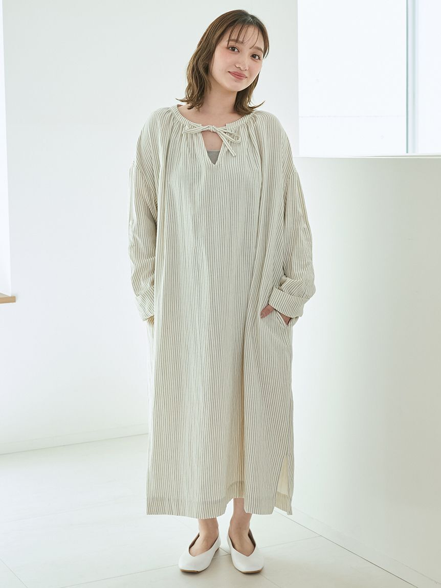 gelato pique「ガーゼストライプワンピース」|ルームウェア|
