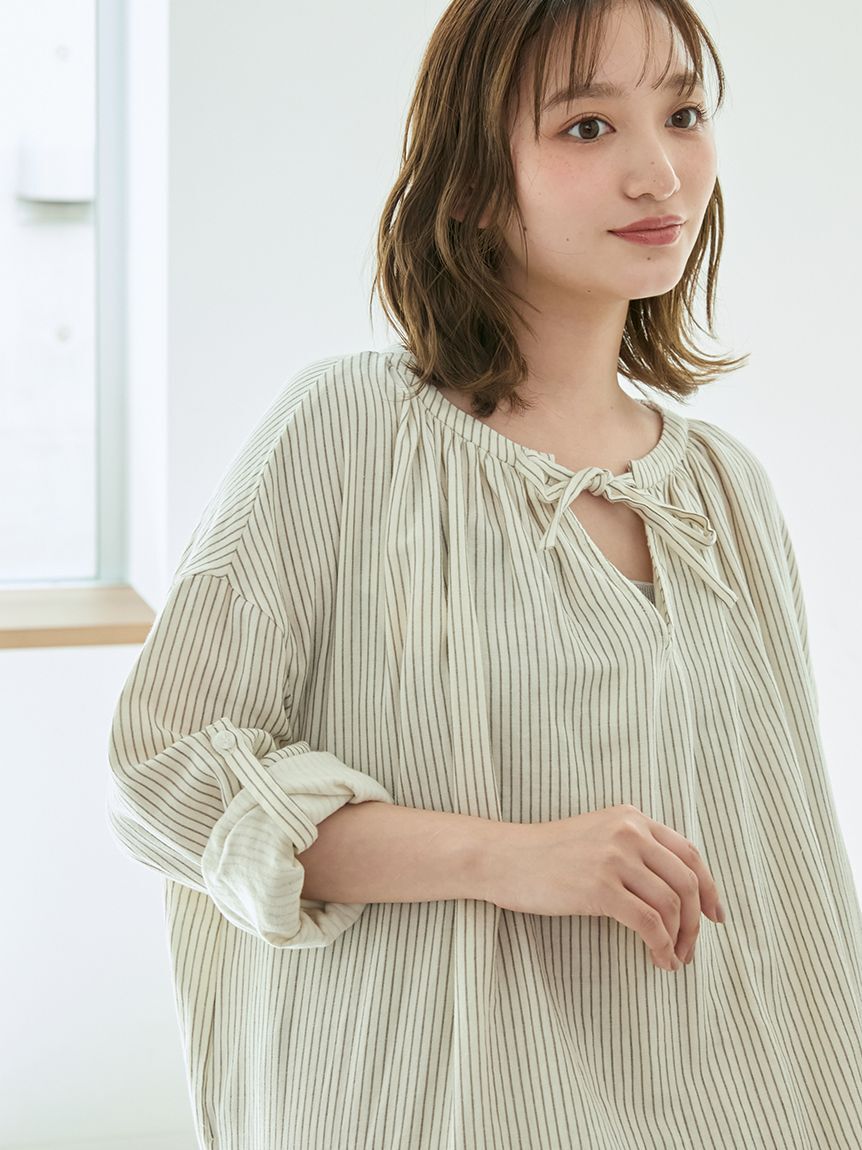 gelato pique「ガーゼストライプワンピース」|ルームウェア|