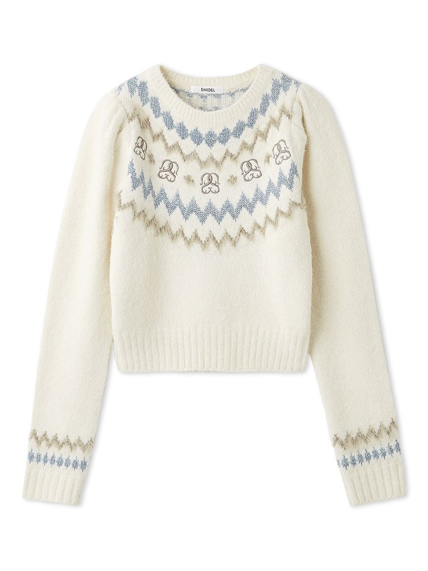 SNIDEL「Sustainableノルディックニットプルオーバー」|ニット・セーター|IVR