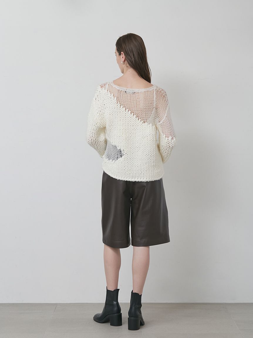 styling/「コンビクルーネックハンドニット」|ニット・セーター|