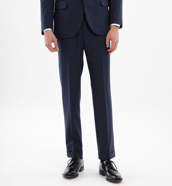 MACKINTOSH PHILOSOPHY「トロッタートラウザーズ #109 ストレッチピンヘッド/ツイル」|スラックス|メランジネイビー