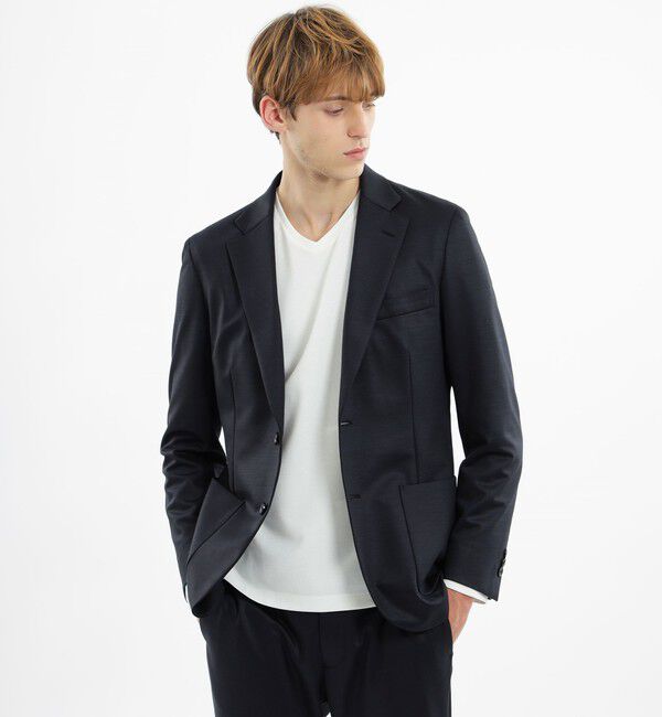 MACKINTOSH PHILOSOPHY「テーラードジャージー ジャケット ウール混モックロディ」|テーラードジャケット|ネイビー