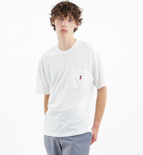 MACKINTOSH PHILOSOPHY「バッキンガムベア カノコ クルーネックポケット半袖Tシャツ」|Tシャツ・カットソー|ホワイト