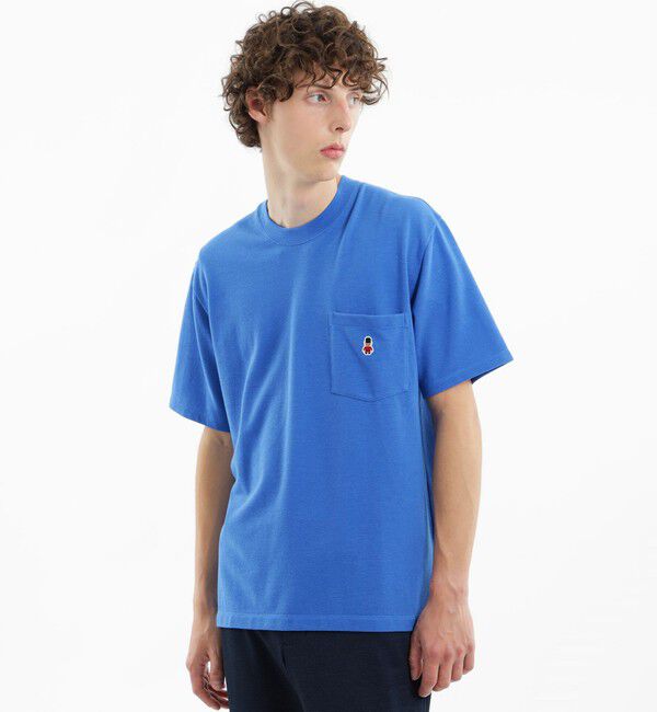 MACKINTOSH PHILOSOPHY「バッキンガムベア カノコ クルーネックポケット半袖Tシャツ」|Tシャツ・カットソー|ブルー