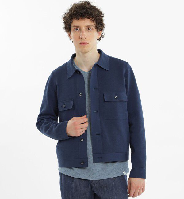 MACKINTOSH PHILOSOPHY「14Gミラノリブ ニットGジャン」|Tシャツ・カットソー|ネイビー