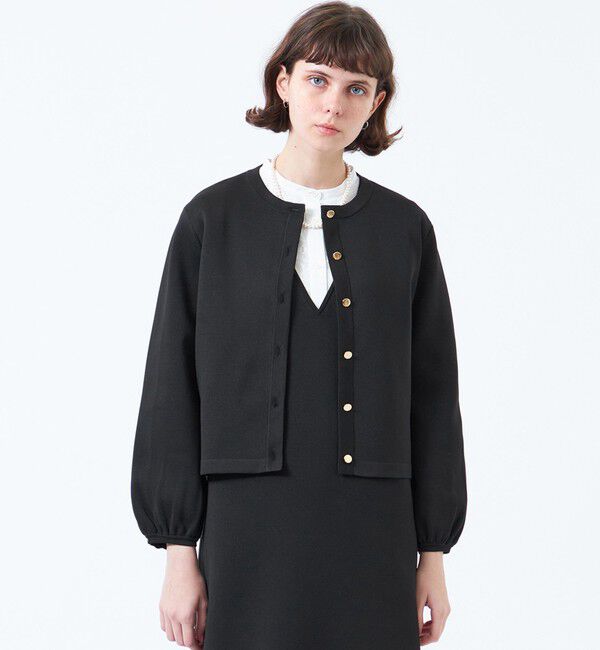 MACKINTOSH PHILOSOPHY「ミラノリブニットジャケット」|ブルゾン・スタジャン|ブラック