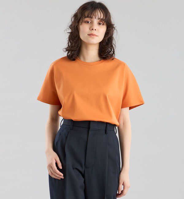 MACKINTOSH PHILOSOPHY「GREY LABEL クールタッチコットン半袖ドルマンTシャツ」|Tシャツ・カットソー|オレンジ
