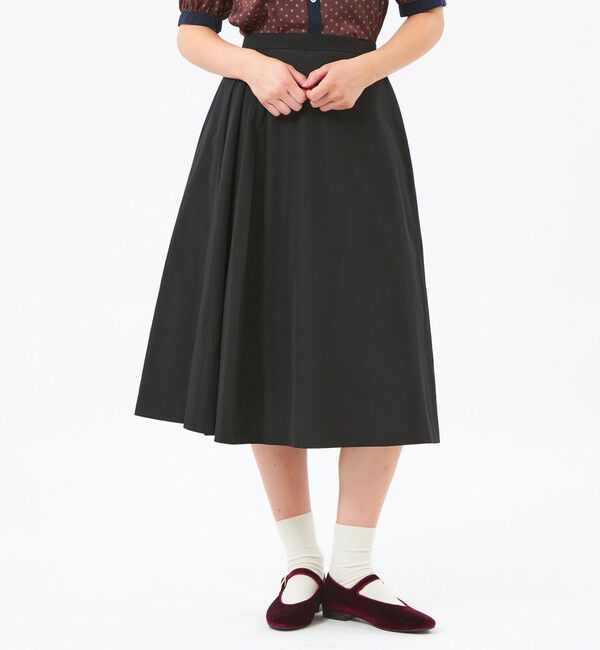 MACKINTOSH PHILOSOPHY「グロッシーサイドドレープスカート」|スカート|ブラック