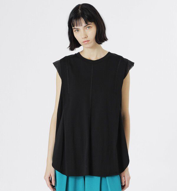  「フレアテールバックプリーツカットソー」|Tシャツ・カットソー|ブラック