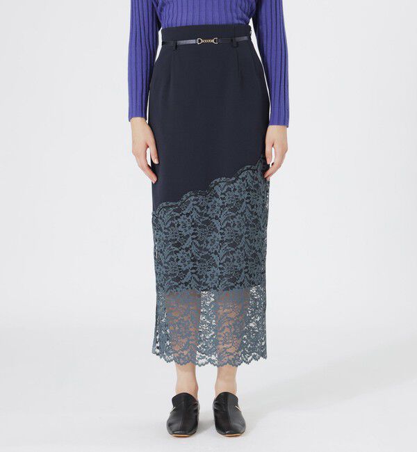  「レースコンビタイトスカート」|スカート|