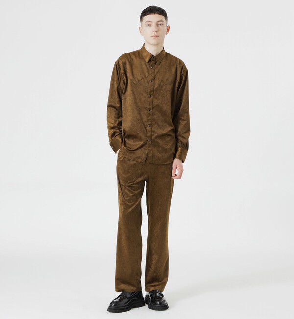  「エンボスベロアシャツアウター」|シャツ・ブラウス|