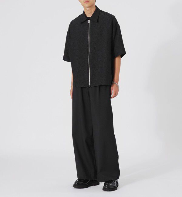  「フクレジャカードジップショートスリーブ」|シャツ・ブラウス|