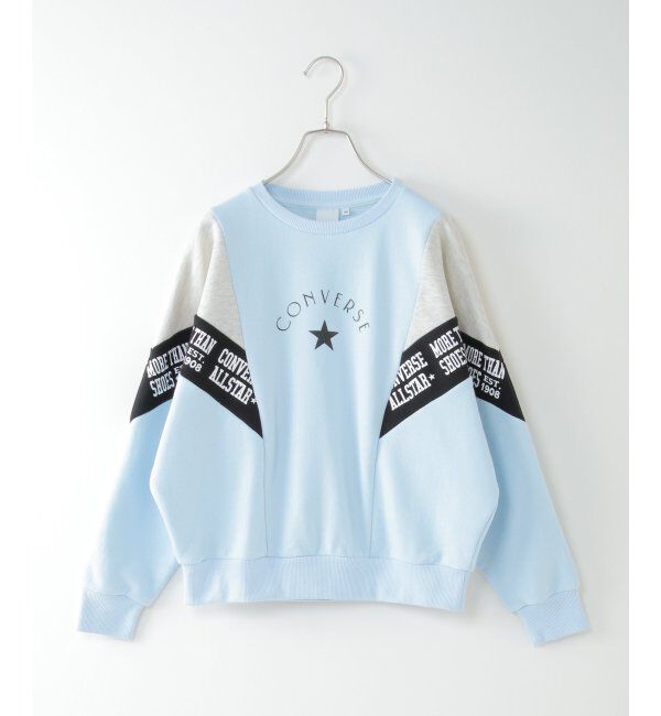 ikka kids「CONVERSE コンバース 裏起毛切り替えトレーナー（130~160cm）」|Tシャツ・カットソー|スカイブルー