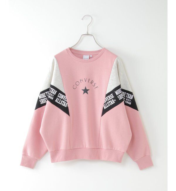 ikka kids「CONVERSE コンバース 裏起毛切り替えトレーナー（130~160cm）」|Tシャツ・カットソー|ピンク